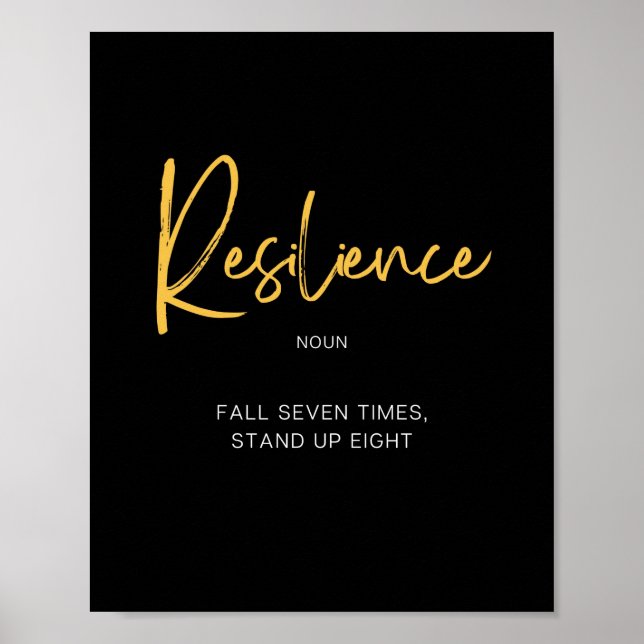 Poster Citation inspirante de résilience (Devant)