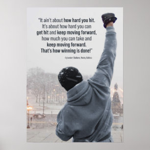 Poster Citation Inspirante de Rocky Balboa
