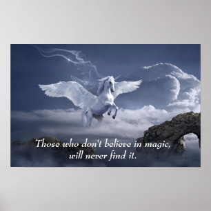 Poster Citation Inspirante et Motivante de Pégase Magique