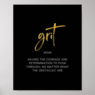 Poster Citation Inspirante Grit