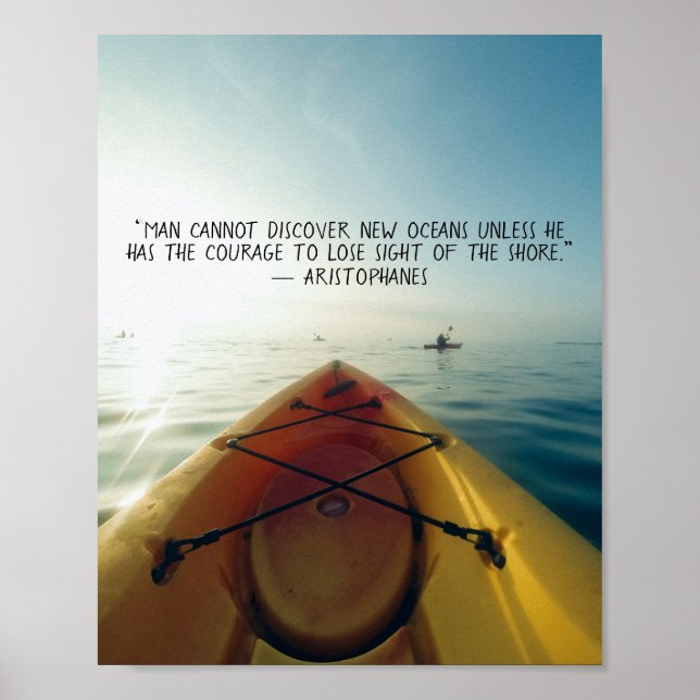 Poster Citation inspirante Kayak (Devant)