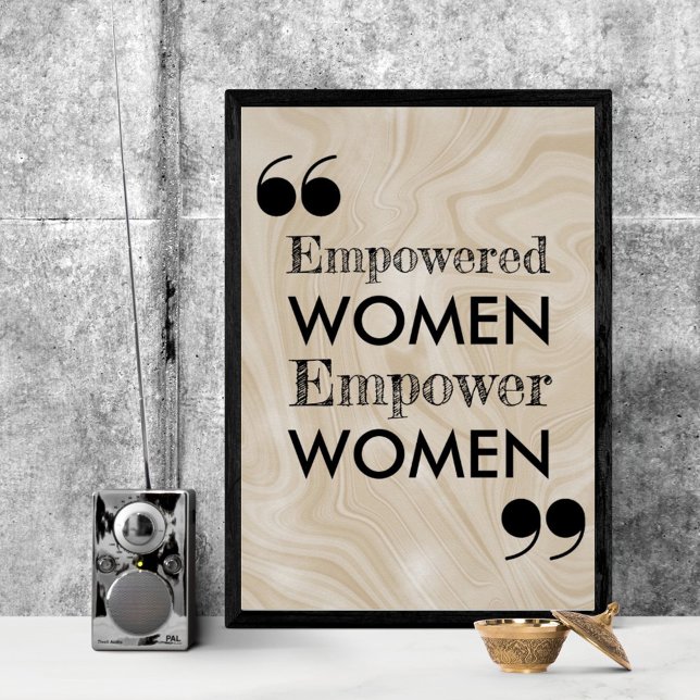 Poster Citation Inspirante La typographie des femmes habi (Créateur téléchargé)