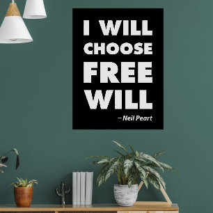 Poster Citation Inspirante Libre Arbitre