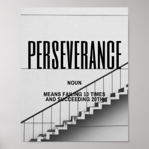 Poster Citation Inspirante Sur La Persévérance