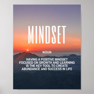 Poster Citation inspirante sur l'état d'esprit positif