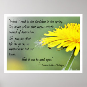 Poster Citation Inspiration avec image Dandelion