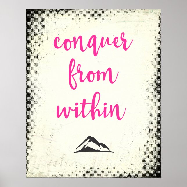 Poster Citation Inspiration Conquer de la typographie (Devant)