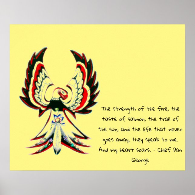 Poster Citation Inspirationnelle Anishinaabe Thunderbird (Devant)