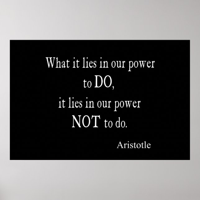 Poster Citation Inspirationnelle Aristote vintage (Devant)