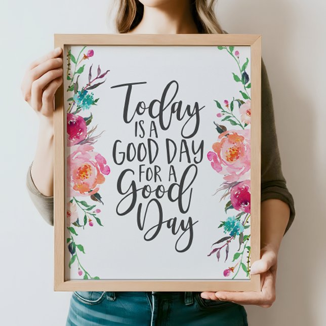 Poster Citation Inspirationnelle, boho, Aujourd'hui est u (Créateur téléchargé)