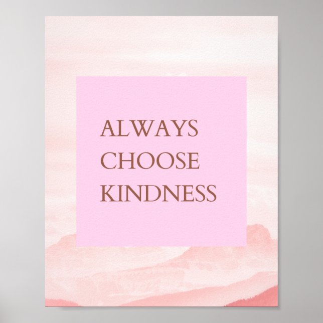 Poster Citation Inspirationnelle Choisissez toujours la g (Devant)