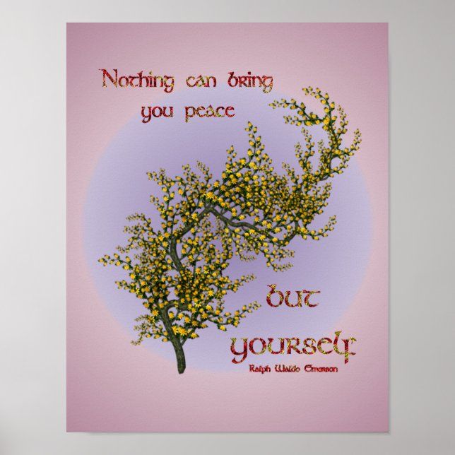 Poster Citation Inspirationnelle de la paix intérieure (Devant)