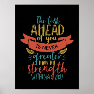 Poster Citation Inspirationnelle Force Croire En Vous-Mêm