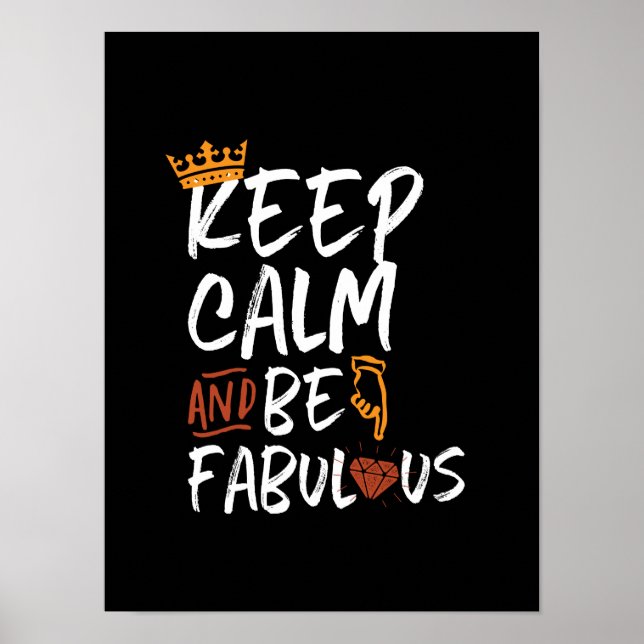Poster Citation Inspirationnelle Gardez le calme et soyez (Devant)