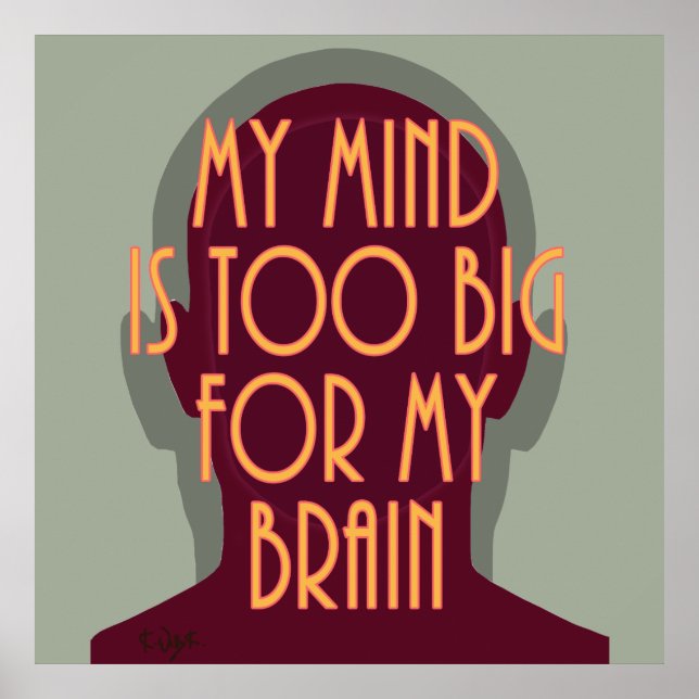 Poster Citation Inspirationnelle Mon esprit trop grand po (Devant)