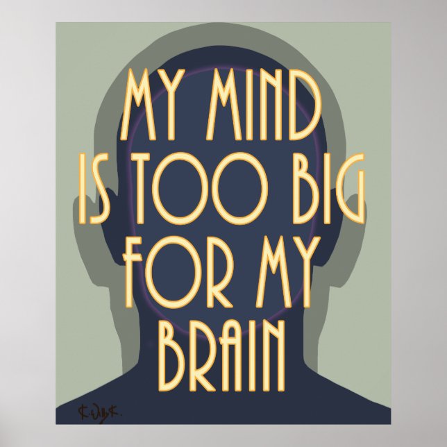 Poster Citation Inspirationnelle Mon esprit trop grand po (Devant)