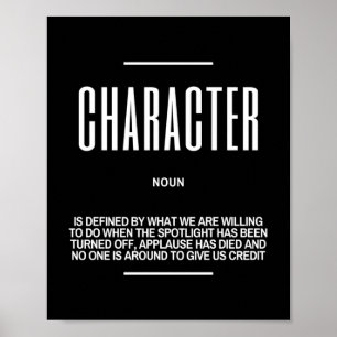 Poster Citation Inspirationnelle Sur Le Caractère