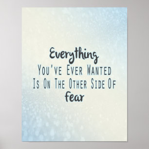 Poster Citation Inspirationnelle, Typographie Bleue À Pro