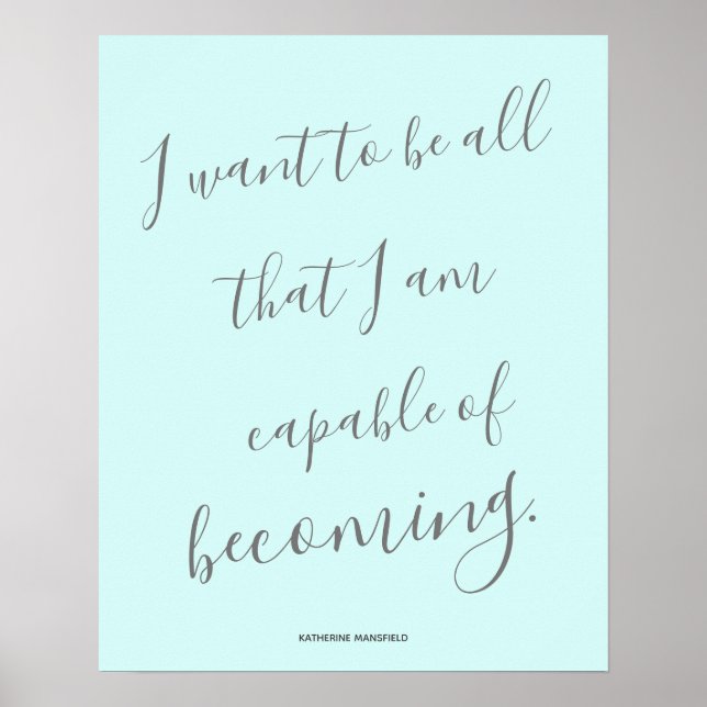 Poster Citation inspirée de Katherine Mansfield (Devant)