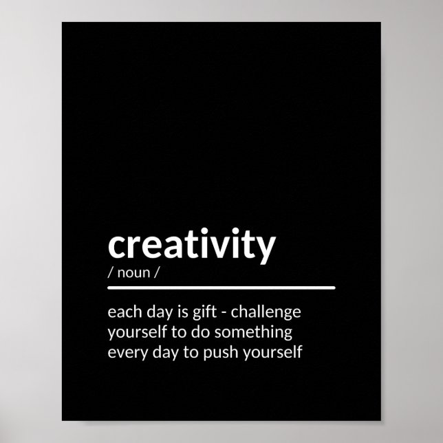 Poster Citation inspirée de la créativité (Devant)