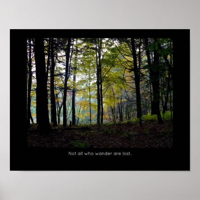 Poster Citation inspirée de Mystical Woods Quechee Gorge (Devant)