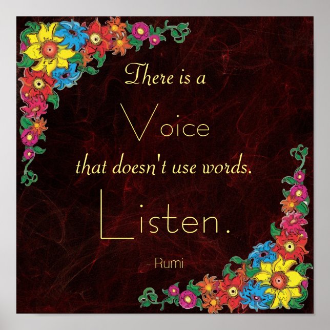 Poster Citation inspirée de Rumi (Devant)