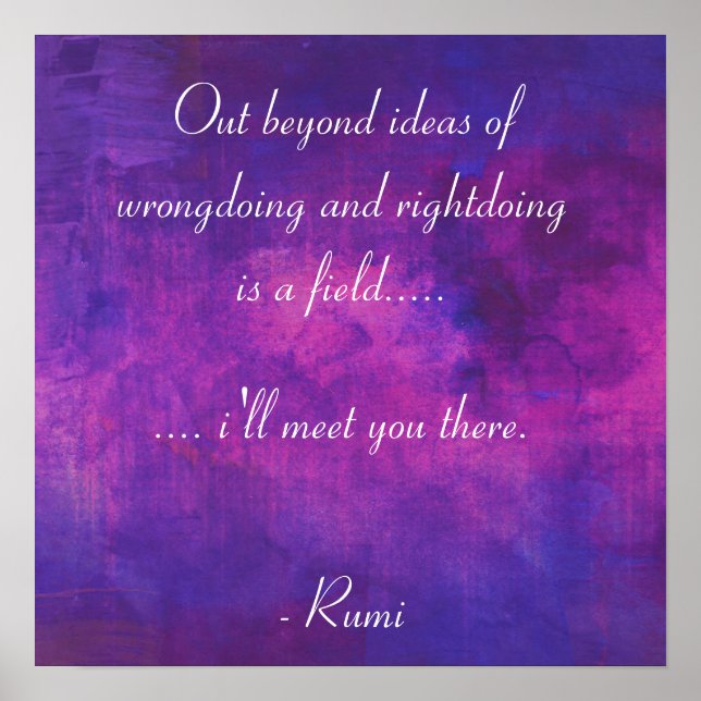 Poster Citation inspirée de Rumi (Devant)