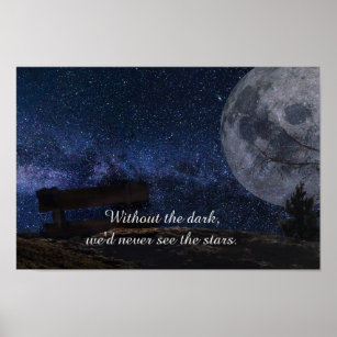 Citation Lune Posters Affiches Zazzle