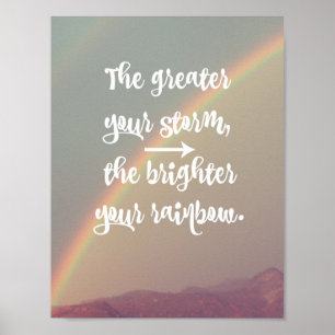 Poster Citation inspirée Storm et Rainbow