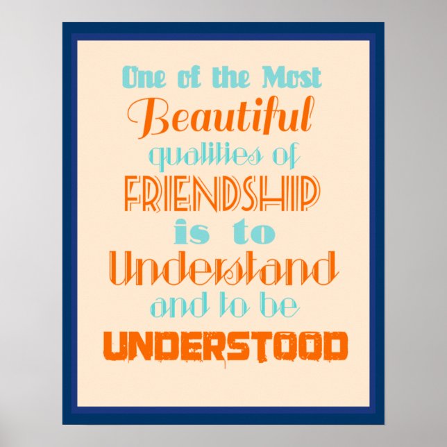 Poster Citation inspirée sur l'amitié (Devant)