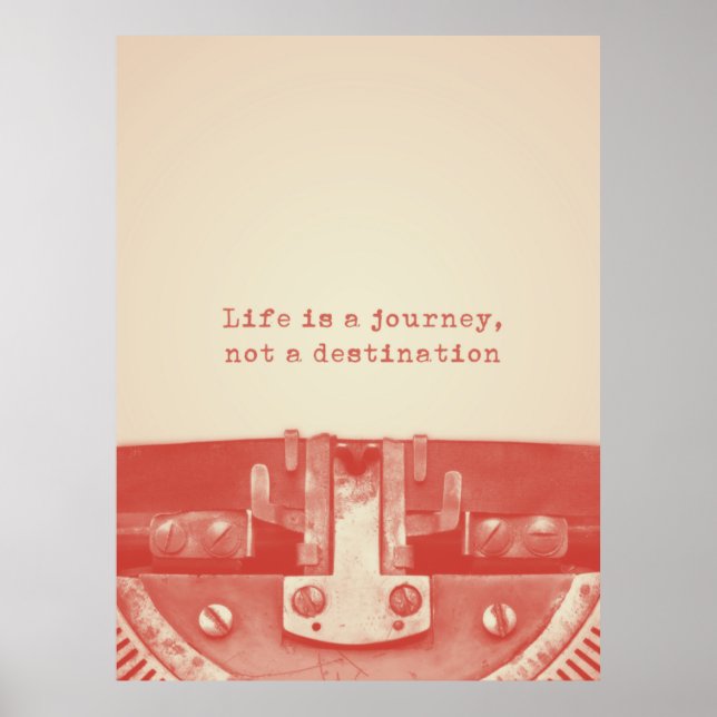 Poster Citation "La vie est un voyage, pas une destinatio (Devant)