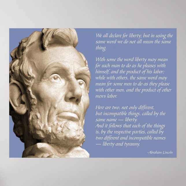 Poster Citation Liberté et Tyrannie (Devant)