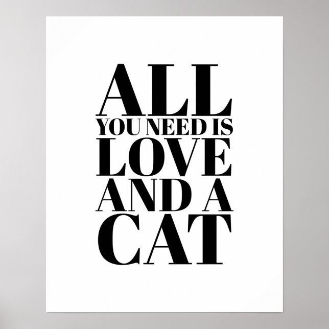 Poster Citation mignonne Tout ce dont vous avez besoin es (Devant)