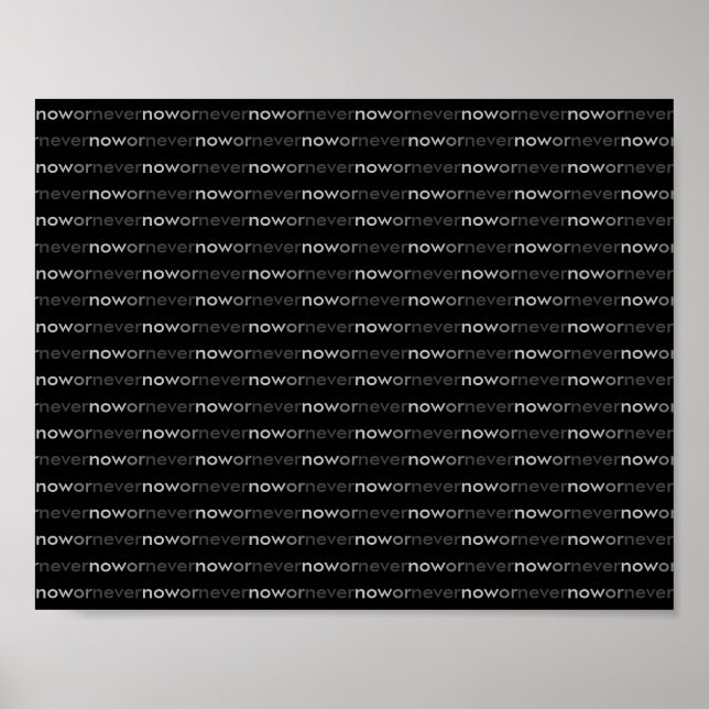 Poster Citation minimaliste noire (Devant)