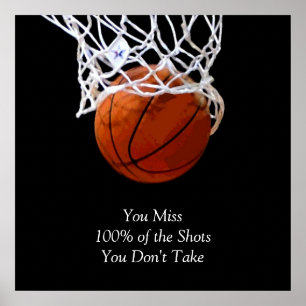 Poster Citation Motivante Célèbre Basketball