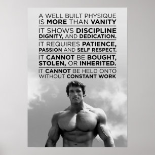 Poster Citation motivante d'Arnold Schwarzenegger