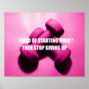 Poster Citation Motivation d'entraînement Ne pas abandonn