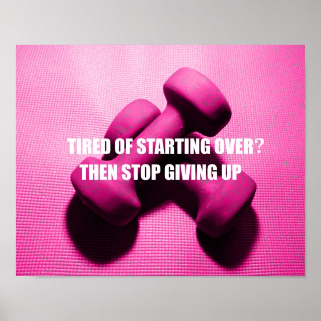 Poster Citation Motivation d'entraînement Ne pas abandonn (Devant)