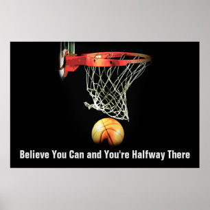 Poster Citation Motivationnelle Basketball Sport Inspirat