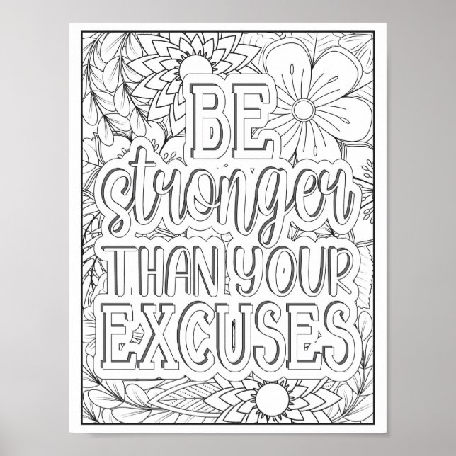 Poster Citation motivationnelle Coloration adulte (Devant)