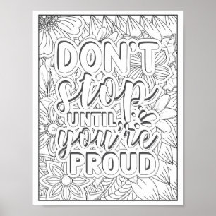 Poster Citation motivationnelle Coloration adulte