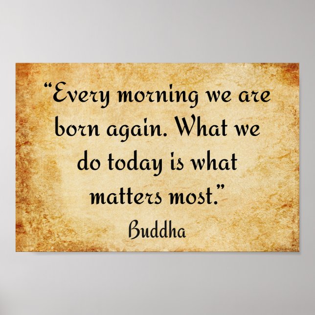 Poster Citation motivationnelle de Bouddha (Devant)