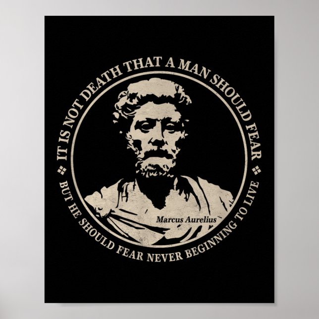 Poster Citation Motivationnelle De Marcus Aurelius Sur La (Devant)
