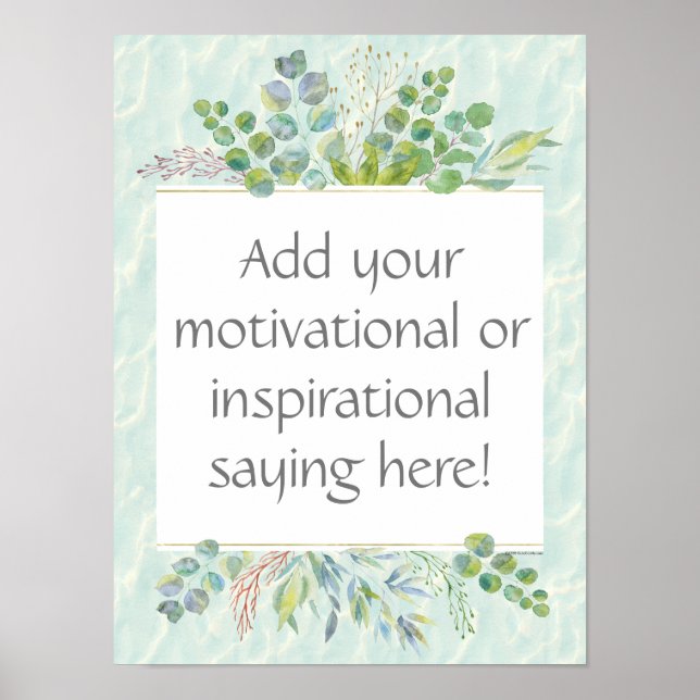 Poster Citation Motivationnelle/Inspirante personnalisée (Devant)