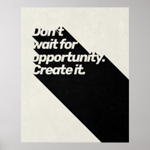 Poster Citation motivationnelle les années 70 typographie