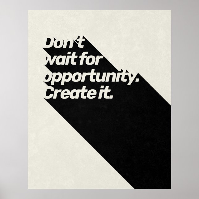 Poster Citation motivationnelle les années 70 typographie (Devant)