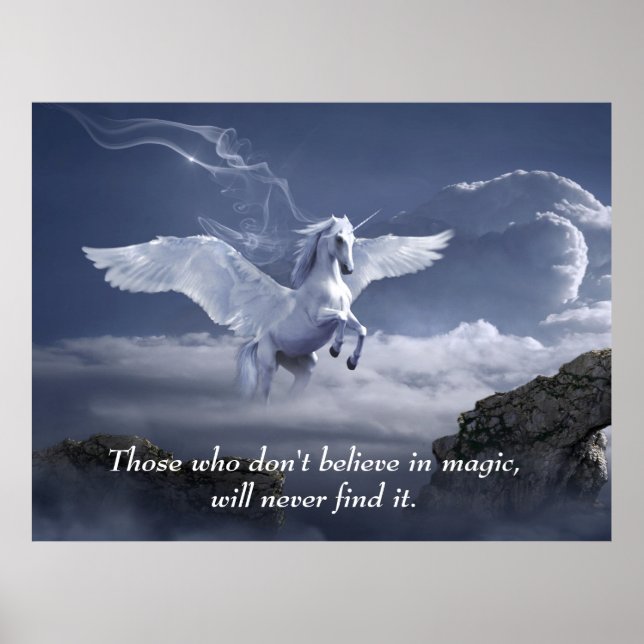 Poster Citation Motivationnelle Magique Pegasus (Devant)