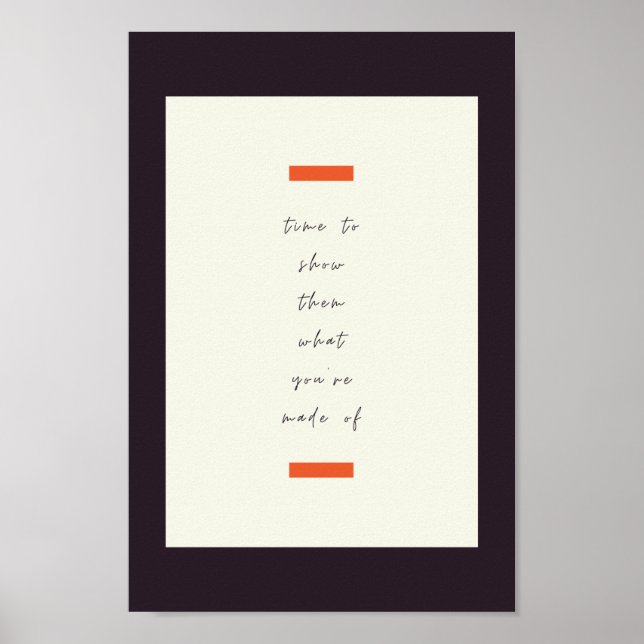 Poster Citation motivationnelle/motivationnelle (Devant)