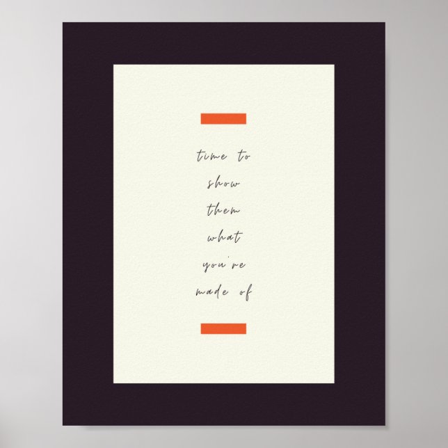 Poster Citation motivationnelle/motivationnelle (Devant)