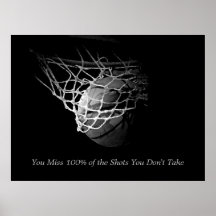 Citation motivationnelle noir et blanc Basketball